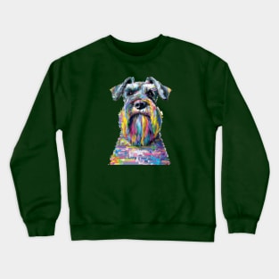 Schnauzer Painting Art Crewneck Sweatshirt